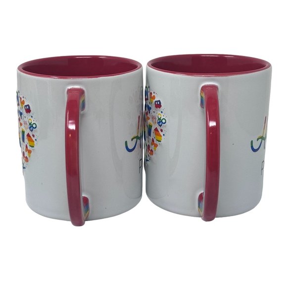 Pair of Disney Parks MY HAPPY PLACE Rainbow Mug Coffee Cup Disneyland 2020 PRIDE - Picture 5 of 8